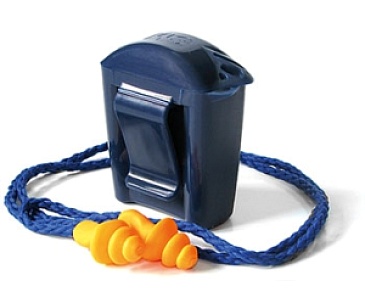 3M™ 1271 reusable corded earplugs in individual package