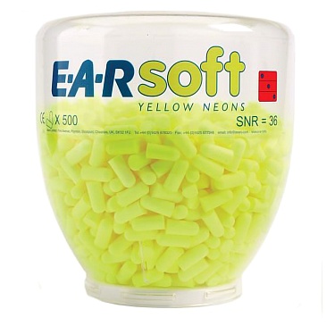 Replacement bottle of earplugs 3Mв„ў E-A-Rв„ў Softв„ў (PD-01-002) for 3Mв„ў E-A-Rв„ў One-Touchв„ў (PD-01-002) earplugs dispenser