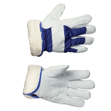 NAVY composite thermal gloves with split cattle (8.723)