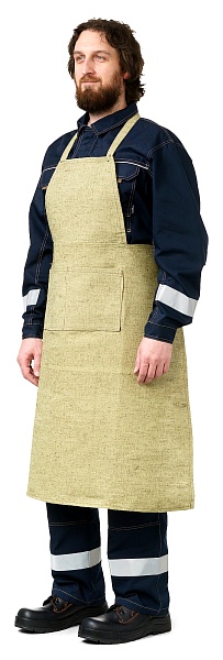 Canvas apron with fire proof finish