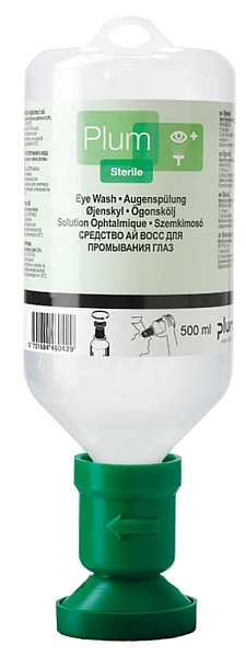 Plum EYE-WASH solution for rinsing eye in 500 ml replacement bottle (4604)