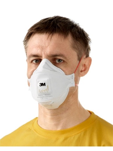 3M™ Aura™ 9332+ filtering half mask (respirator) for protection against dust, mists and fumes (with exhalation valve) (FFP3, up to 50 MAC)