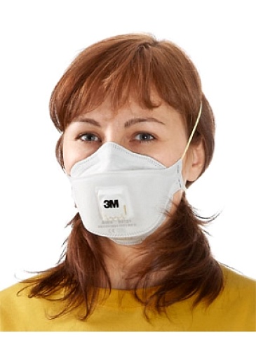 3M™ Aura™ 9312+ filtering half mask (respirator) for protection against particle hazards (dust and mists) (FFP1, up to 4 MAC)