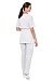 ALICE ladies medical jacket (white with pink trim)