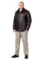 CLASSIC leather men's jacket for flight personnel