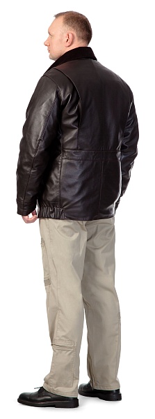 CLASSIC leather men's jacket for flight personnel