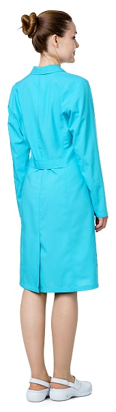 CRYSTAL ladies lab coat, turquoise