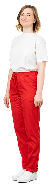 TERESA ladies medical trousers, red