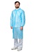 VISITOR Disposable lab coat (spunbond), Velcro closure, light blue