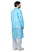 VISITOR Disposable lab coat (spunbond), Velcro closure, light blue