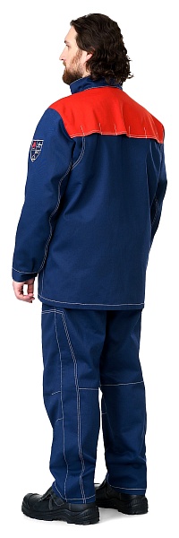 GORN work suit providing protection for a wearer exposed to heat, limited flame, sparks and weld spatter