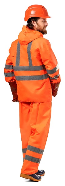 EXTRA VISION WPL PVC waterproof suit, fluorescent orange