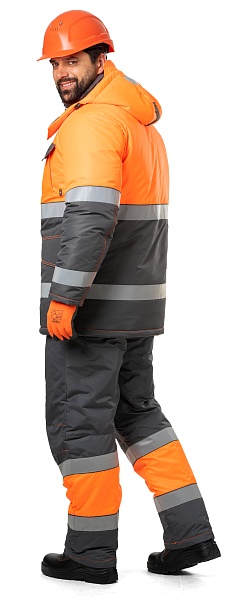PROZHEKTOR hi-vis heat-insulated work suit