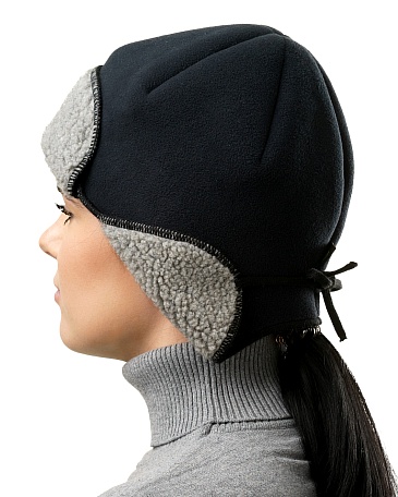 ORSA SE trapper hat with membrane eVent, black and grey