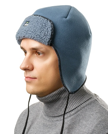 ORSA SE trapper hat with membrane eVent, grey and blue