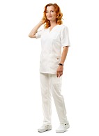 LOTOS ladies medical blouse, white