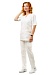 LOTOS ladies medical blouse, white