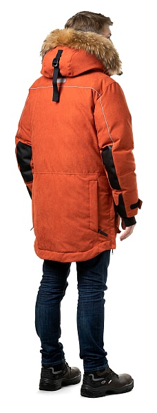 FOX men's heat-insulated parka, terracotta