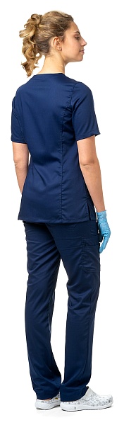 LOTOS ladies medical blouse, dark blue