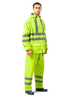 EXTRA VISION WPL PVC waterproof suit, fluorescent lemon