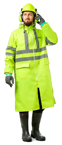 EXTRA VISION WPL waterproof PVC coat, fluorescent yellow