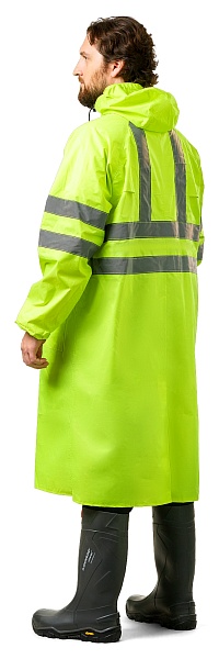 EXTRA VISION WPL waterproof PVC coat, fluorescent yellow