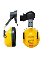 SOMZ-65 STALNOY LEV anti-noise dielectric earmuffs with attachments to the hard hat