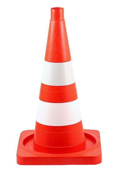 Traffic cone with a square base, 520 mm