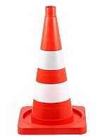 Traffic cone with a square base, 520 mm