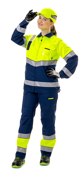 LUMOS ladies hi-vis work suit