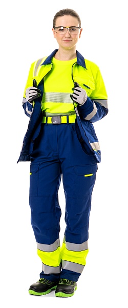 LUMOS ladies hi-vis work suit