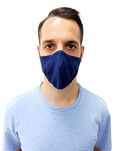 SOFT SHIELD reusable protective washable double layer mask with elasticated chin strap