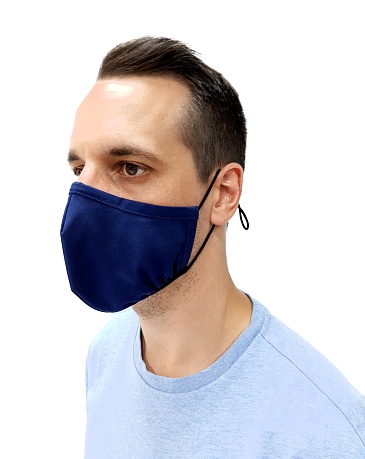 SOFT SHIELD reusable protective washable double layer mask with elasticated chin strap