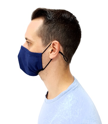 SOFT SHIELD reusable protective washable double layer mask with elasticated chin strap