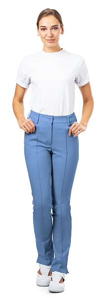 INGA ladies trousers, light blue