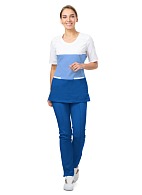 INGA ladies blouse, navy-blue and blue
