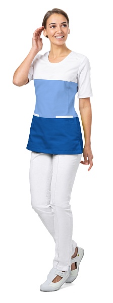 INGA ladies blouse, navy-blue and blue