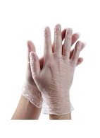 Clear Vinyl Disposable Gloves - Powder-Free, 100 pcs per packet