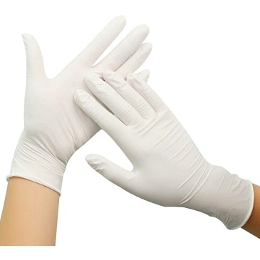 POWDERED / POWDER-FREE DISPOSABLE LATEX EXAMINATION GLOVES , 100 pcs per packet