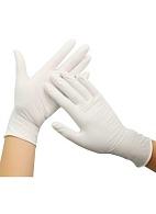 POWDERED / POWDER-FREE DISPOSABLE LATEX EXAMINATION GLOVES , 100 pcs per packet