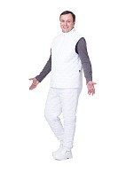 FRIDGE men's heat-insulated waistcoat, white