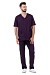 STAN men's scrub top, plum