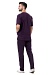 STAN men's scrub top, plum