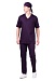 STAN men's scrub top, plum