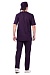 STAN men's scrub top, plum