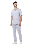 STAN men's scrub top, light-grey