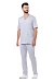 STAN men's scrub top, light-grey