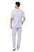 STAN men's scrub top, light-grey