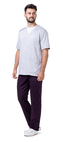 STAN men's scrub top, light-grey