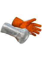 Aluminized back heat-resistant gauntlet (length 35 cm) (500KC)